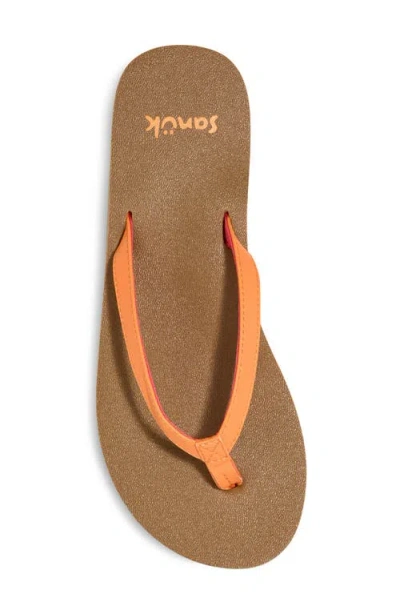 Sanuk Yoga Joy Ii Flip Flop In Brown