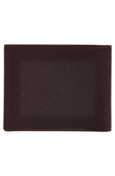 Tom Ford T-line Soft Grain Leather Bifold Wallet In Brown
