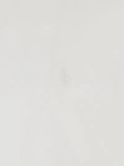 Ralph Lauren Custom Fit White Shirt With Pointed Collar And Tone On Tone Pony Embroidery On The Front In Cotton M In White