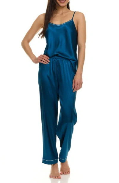 Flora Nikrooz Jamie 2.0 3-piece Pin Dot Travel Pajamas In Blue