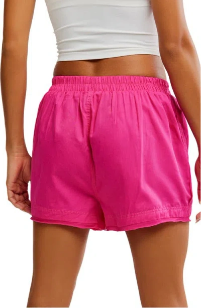 Free People Day To Day Boxer Shorts In Purple