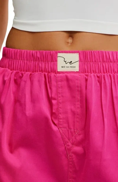 Free People Day To Day Boxer Shorts In Purple