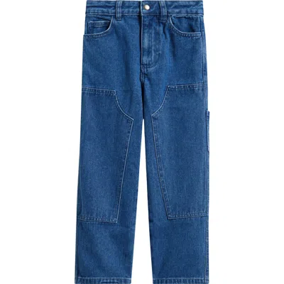 Reiss Kids' Luther Sr. Reinforced Knee Jeans In Blue