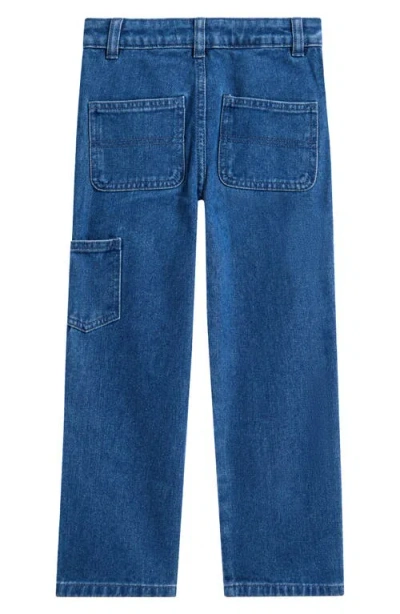 Reiss Kids' Luther Sr. Reinforced Knee Jeans In Blue