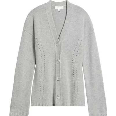 Nordstrom Wool & Cashmere Cardigan In Gray