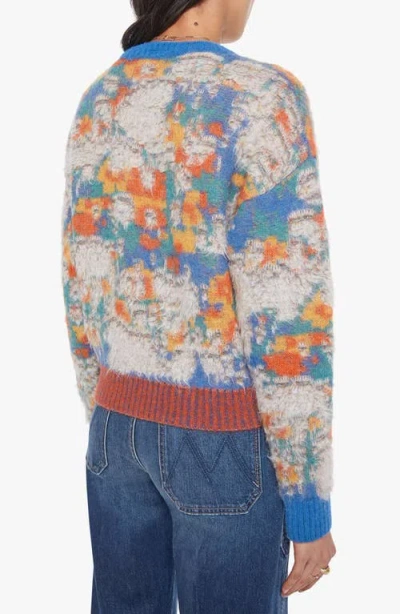 Mother The Crop Varsity Jumper Fixer Upper Shirt In Red