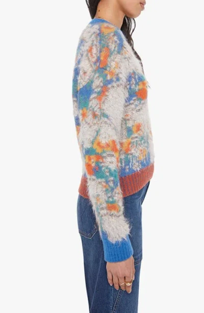 Mother The Crop Varsity Jumper Fixer Upper Shirt In Red