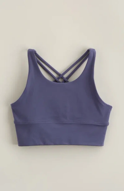 Zella Girl Kids' Strappy Seamless Bra In Blue