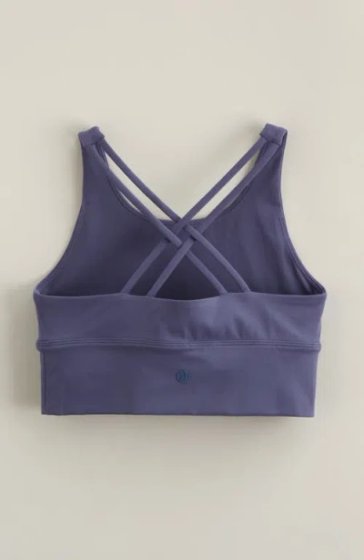 Zella Girl Kids' Strappy Seamless Bra In Blue