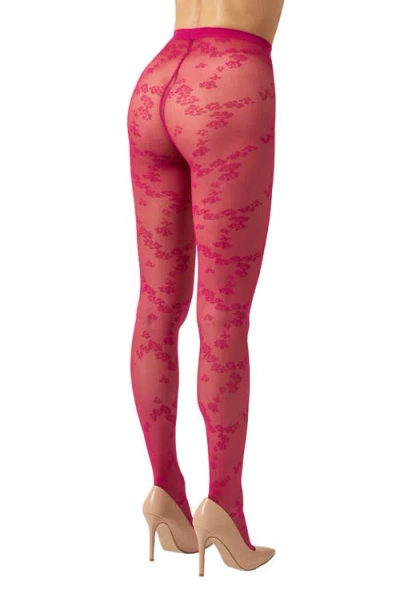 Wolford Floret Tights In Red