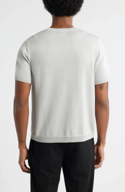Open Edit Short Sleeve Crewneck Sweater In White