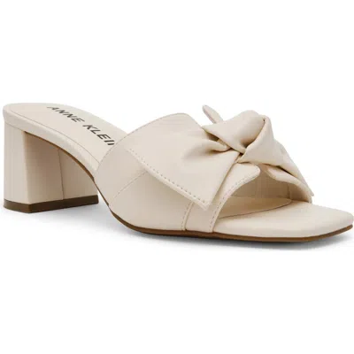 Anne Klein Kizmet Bow Slide Sandal In Neutral
