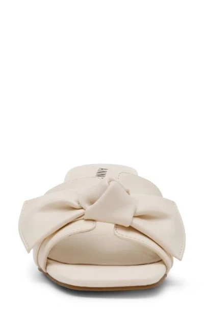 Anne Klein Kizmet Bow Slide Sandal In Neutral