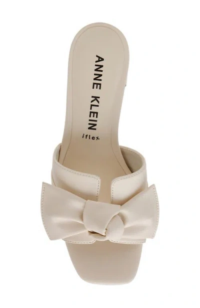 Anne Klein Kizmet Bow Slide Sandal In Neutral