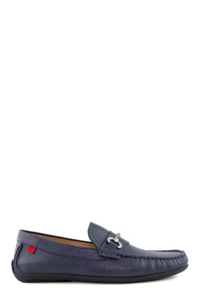 Marc Joseph New York Wall Street Leather Buckle Loafer In Blue