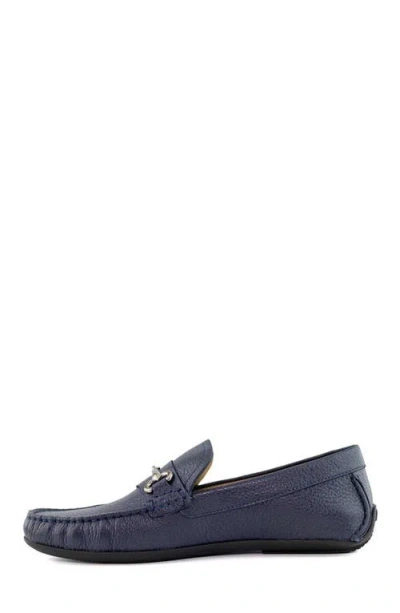 Marc Joseph New York Wall Street Leather Buckle Loafer In Blue