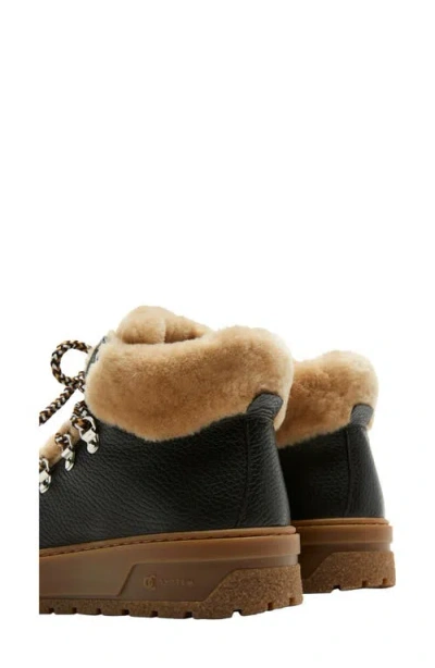 La Canadienne Lausanne Genuine Shearling Lined Boot In Black