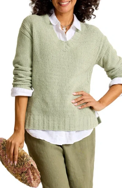 Tommy Bahama Malibu Chenille Sweater In Green