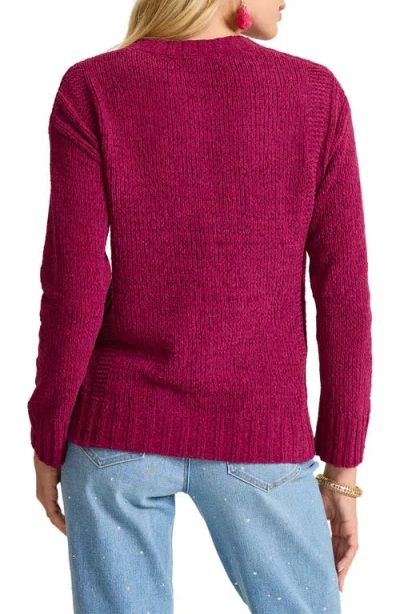 Tommy Bahama Malibu Chenille Sweater In Burgundy
