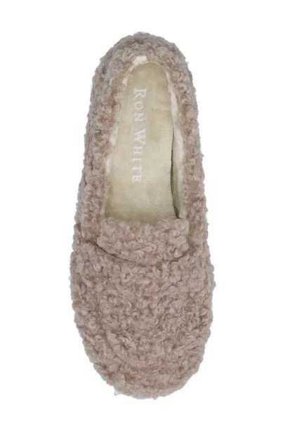 Ron White Teddy Wool Slipper In Brown