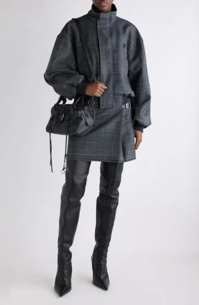 Balenciaga Reversible Wool Blouson Jacket In Gray