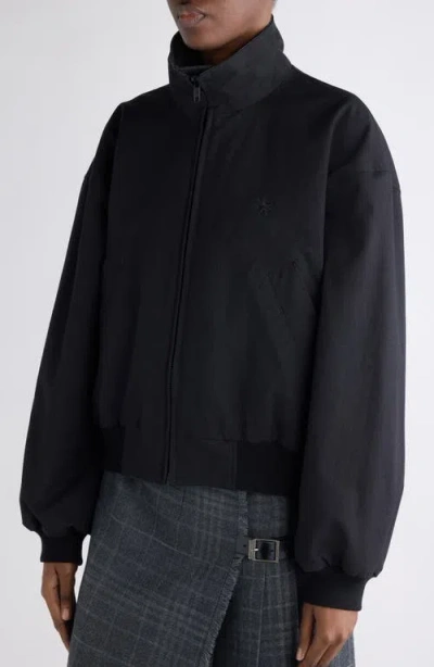 Balenciaga Reversible Wool Blouson Jacket In Gray