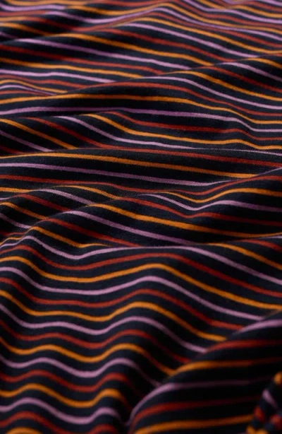 Seasalt Cornwall Landing Stripe Turtleneck Stretch Organic Cotton Top In Animal Print