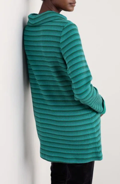 Seasalt Cornwall Mawgan Turtleneck Organic Cotton Tunic Top In Green