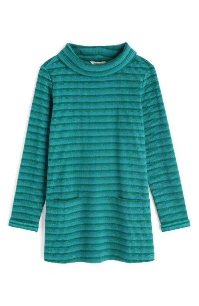 Seasalt Cornwall Mawgan Turtleneck Organic Cotton Tunic Top In Green