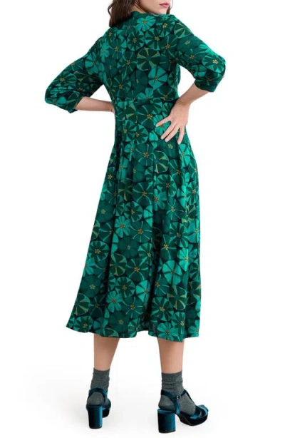 Seasalt Cornwall Etta Floral Pleated Midi Dress In Multi