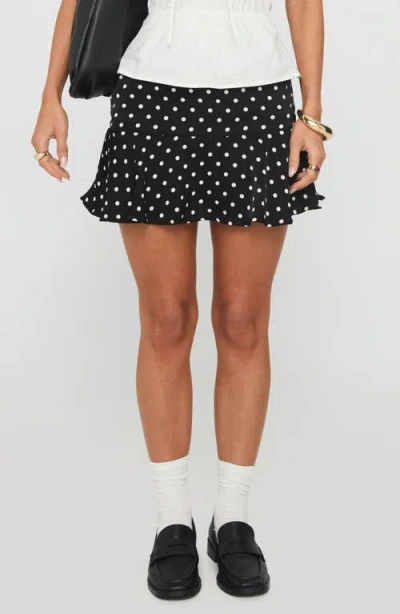 Princess Polly Vanish Dot Miniskort In Black