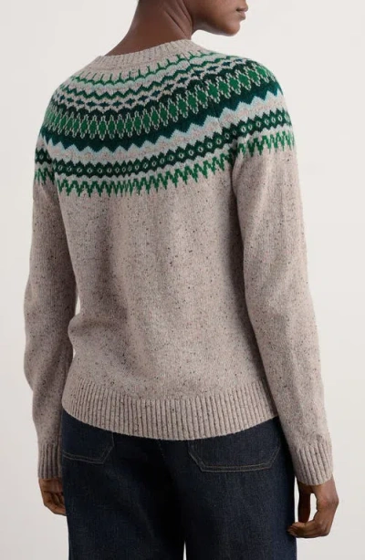 Seasalt Cornwall Gurnard's Head Fair Isle Lambswool Blend Crewneck Sweater In Multi