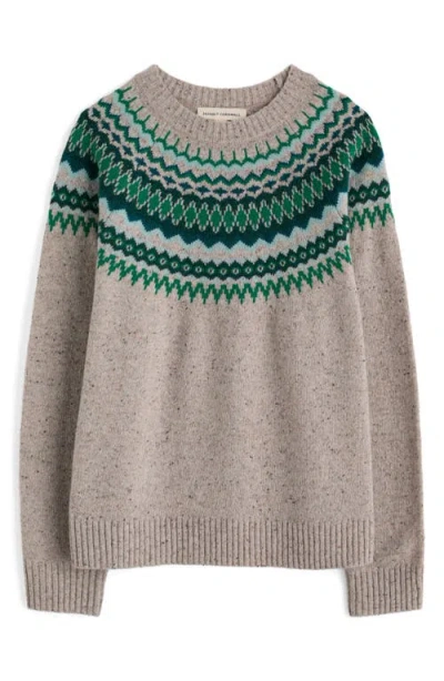 Seasalt Cornwall Gurnard's Head Fair Isle Lambswool Blend Crewneck Sweater In Multi