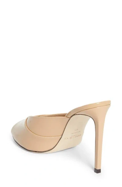 Jimmy Choo Women Beige Patent Leather Brigitte 100 Mules In Multi