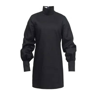Van Brussel Women's Black Ember Bell Sleeve Dress In Black