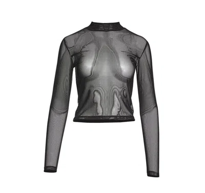 Maison Sél Women's Tulle Top – Black In Black