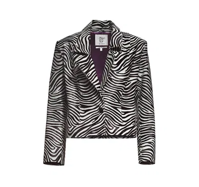 Maison Sél Women's Black / White Blazer Zebra Pony Jacket – Multicolor In Multi