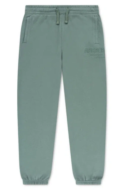 Abercrombie Kids Kids' Loose Cotton Blend Fleece Sweatpants In Green