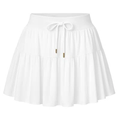 Altra Volta Women's Midnight Glam Ruffle Skirt – White In White