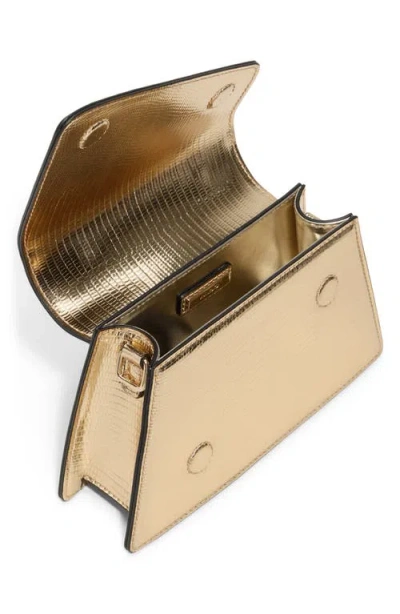 Aldo Aellaax Snakeskin Embossed Faux Leather Top Handle Bag In Brown