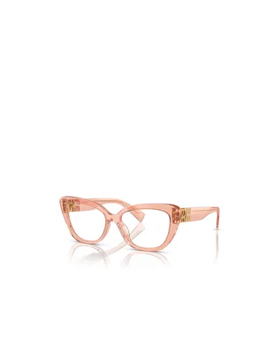 Miu Miu Logo Flat Mirror In Brown