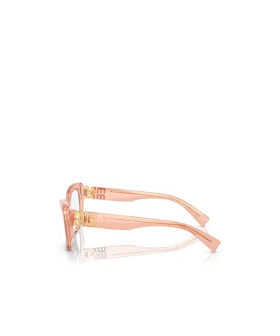 Miu Miu Logo Flat Mirror In Brown