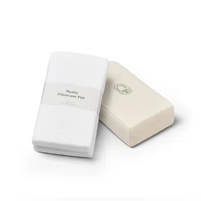 House Of Bengal Muslin Pillowcase Pair - White In White