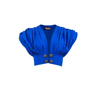 Maui X Lolita Women's Blue Rosalie Ruched Bubble Top In Blue