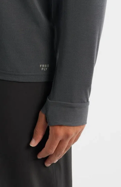 Free Fly Elevate Long Sleeve Performance Top In Gold | ModeSens