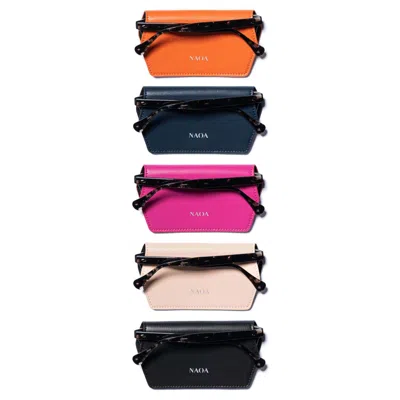 Naoa Women's Orange / Pink Family Five Pack Apple-leather Slim Glasses Case In Multi