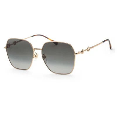 Gucci Grey Gradient Square Ladies Sunglasses Gg0882sa 001 60 In Gold