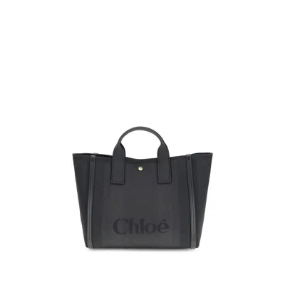 Chloé Carry Handbag In Black