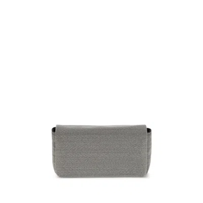 Brunello Cucinelli Precious Flap Shoulder Bag In Gray