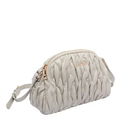 Liu •jo Medium Quilted Shoulder Bag With Adaptable Strap In White